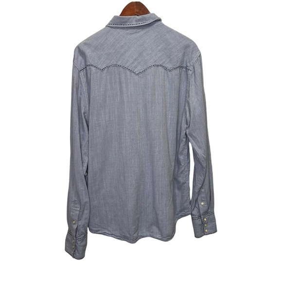 True Religion Blue Button Down Shirt Size XXXL - Picture 2 of 12